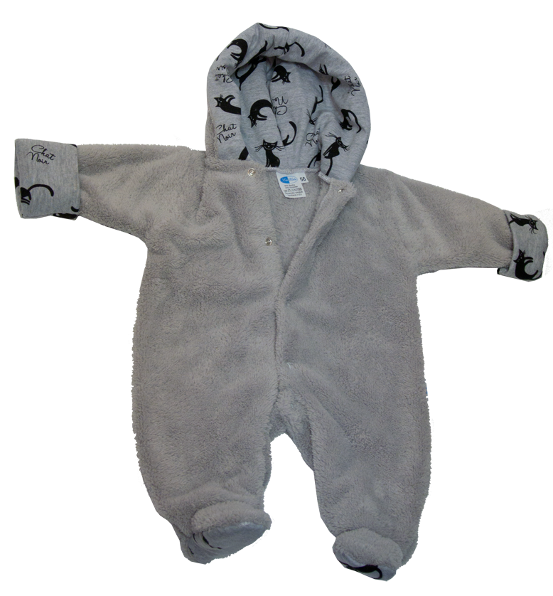 Overal mikroplyš grey šedá 80