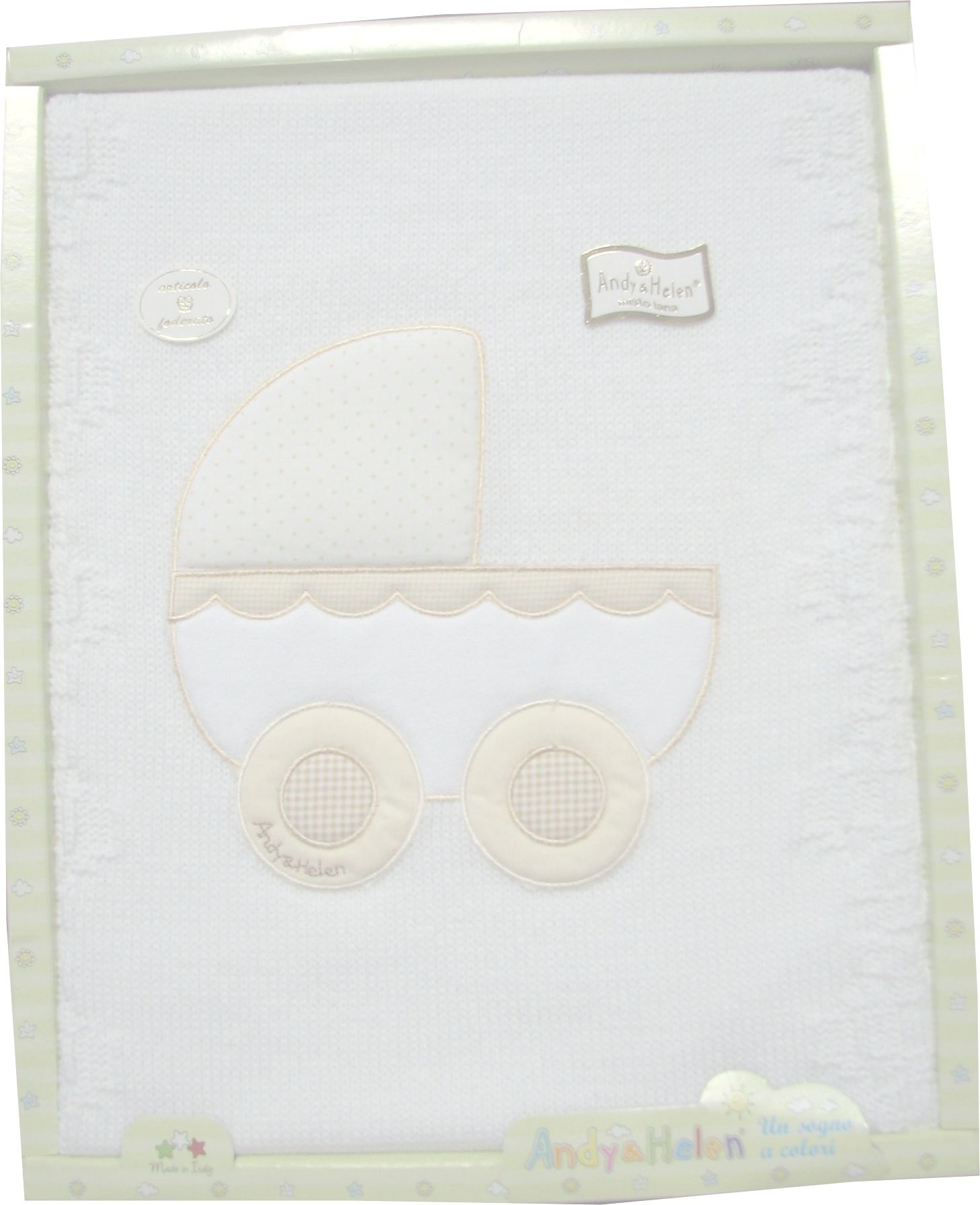 561 80x70 white biela pletená deka