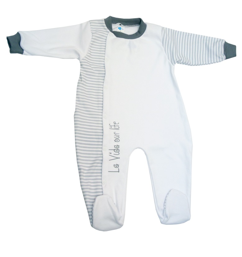 Dupačky dlhý rukáv zapínanie bočné grey šedá lem čierno šedá 62