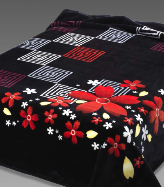 253 220x240 black čierna deka