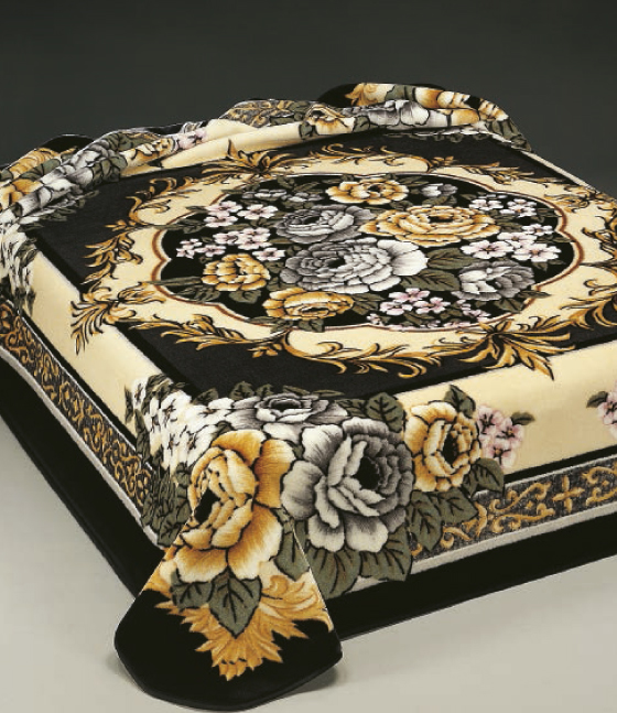 126 160x220 black čierna deka