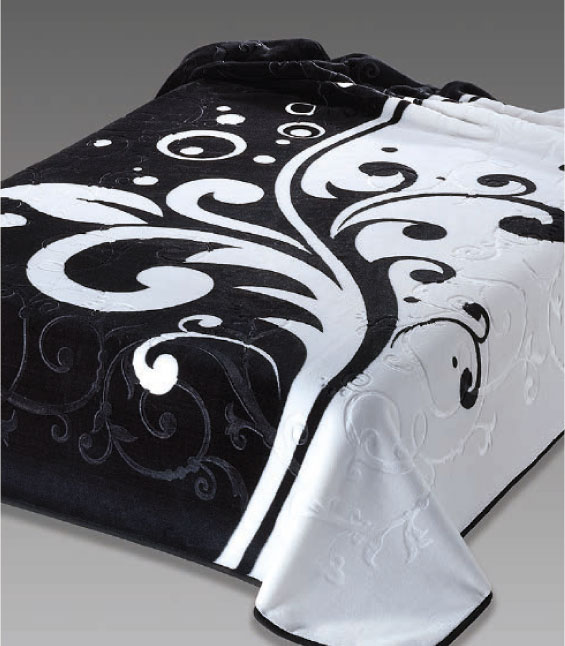 5226 220x240 black čierna deka