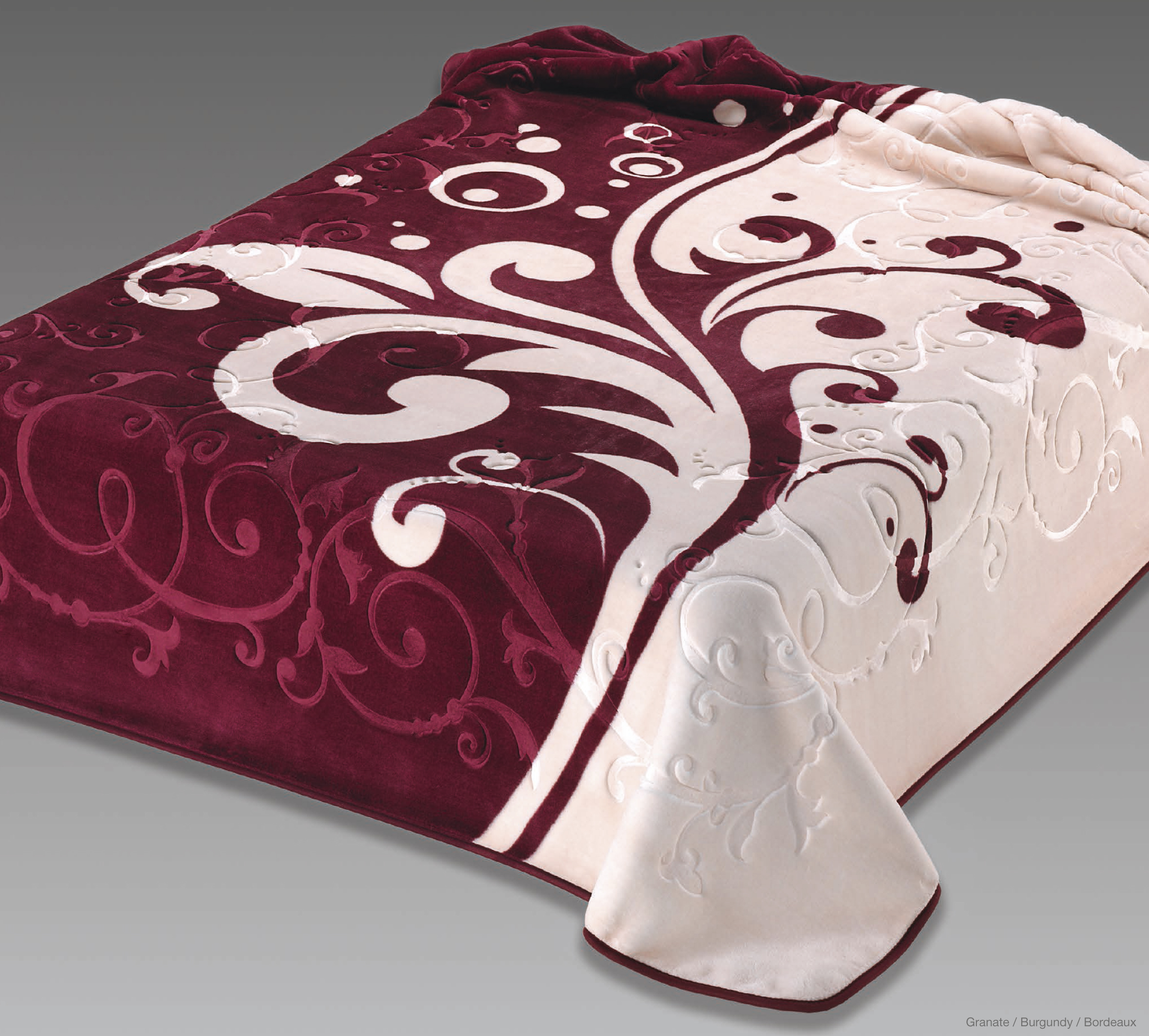 5226 220x240 burgundy bordová deka