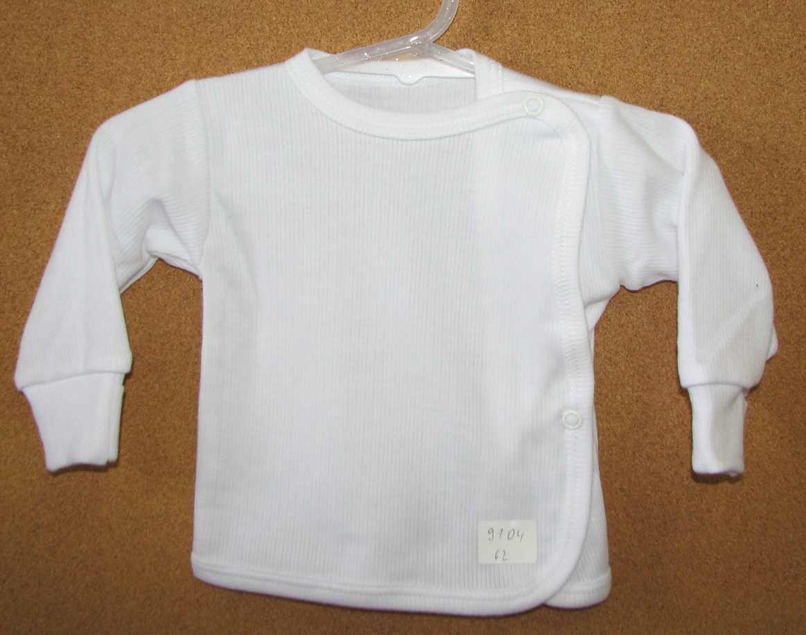 Košielka rukavičky B vrúbková white biela 62