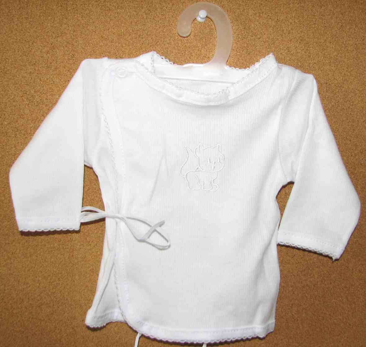 Košielka B vrúbková výšivka white biela 62