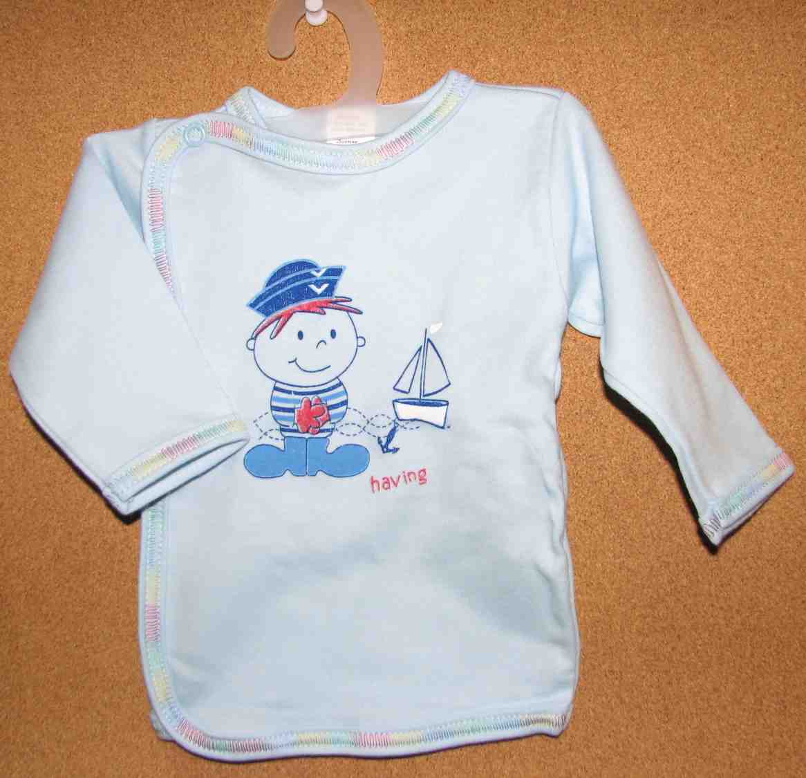 Košielka B potlač blue modrá 68