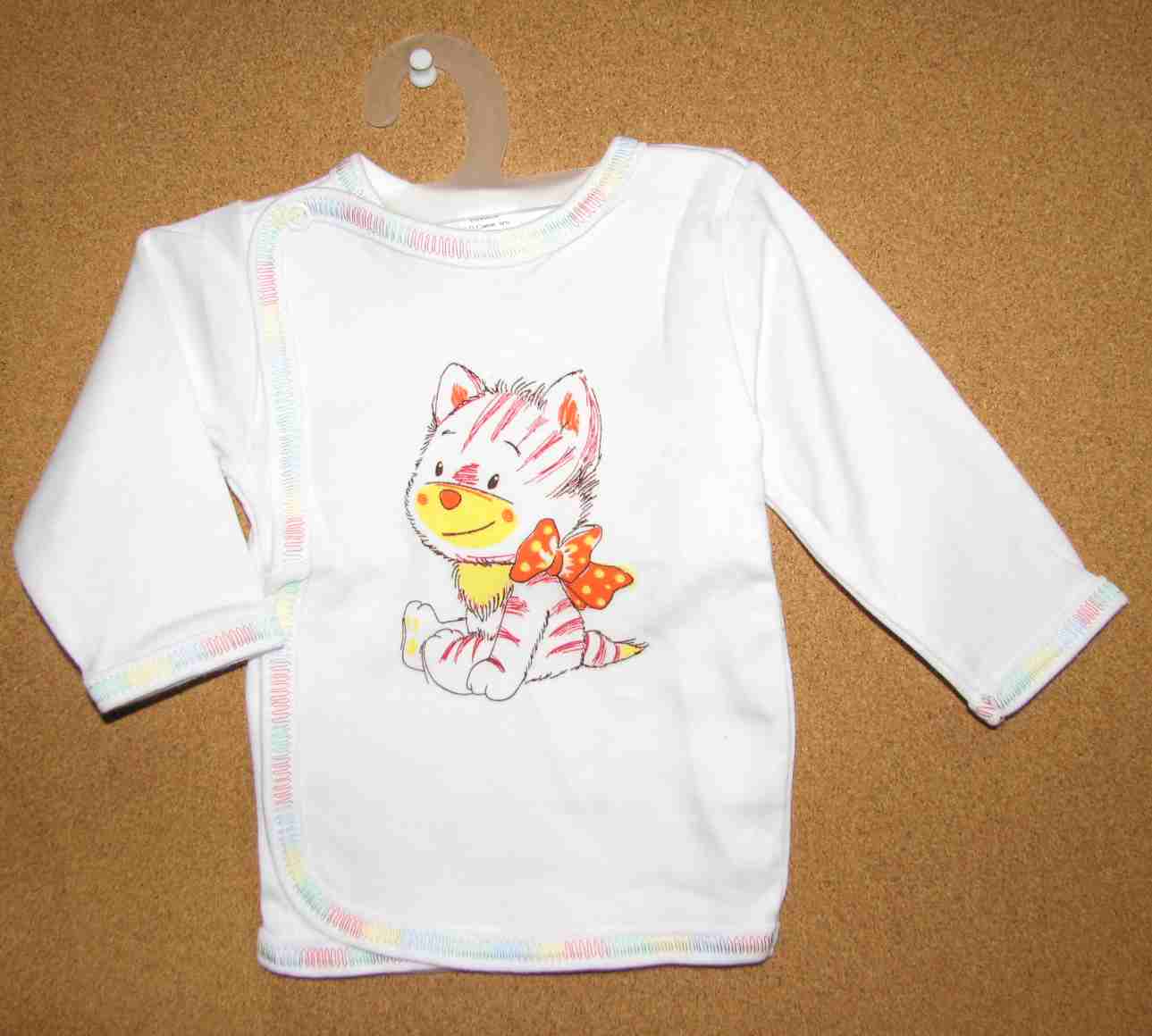 Košielka B potlač white biela 74