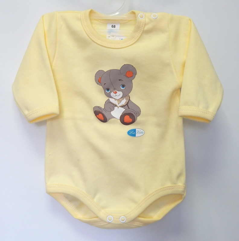 Body dlhý rukáv HX potlač yellow žltá 56