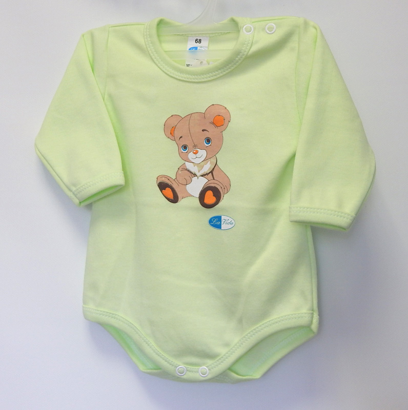 Body dlhý rukáv HX potlač green zelená 56