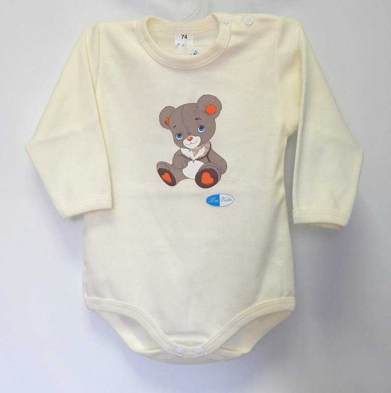 Body dlhý rukáv HX potlač beige béžová 62