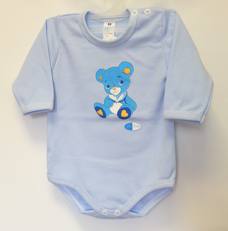 Body dlhý rukáv HX potlač blue modrá 74