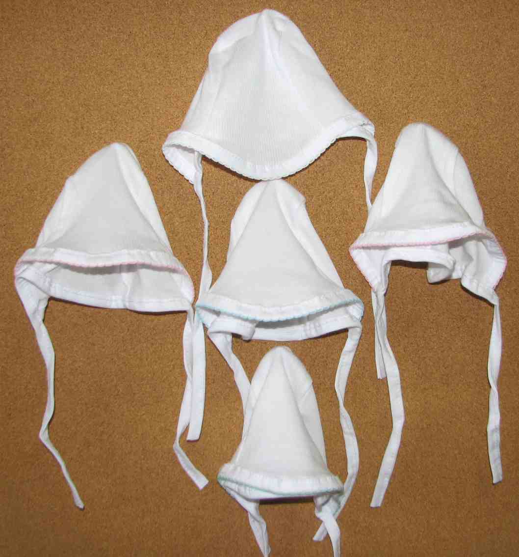 Čiapka kojenecká 1 bavlna vrúbkovaná white biela