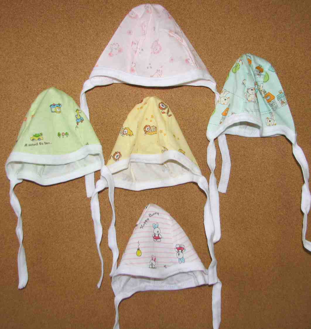 Čiapka kojenecká 1 bavlna potlač mix farieb