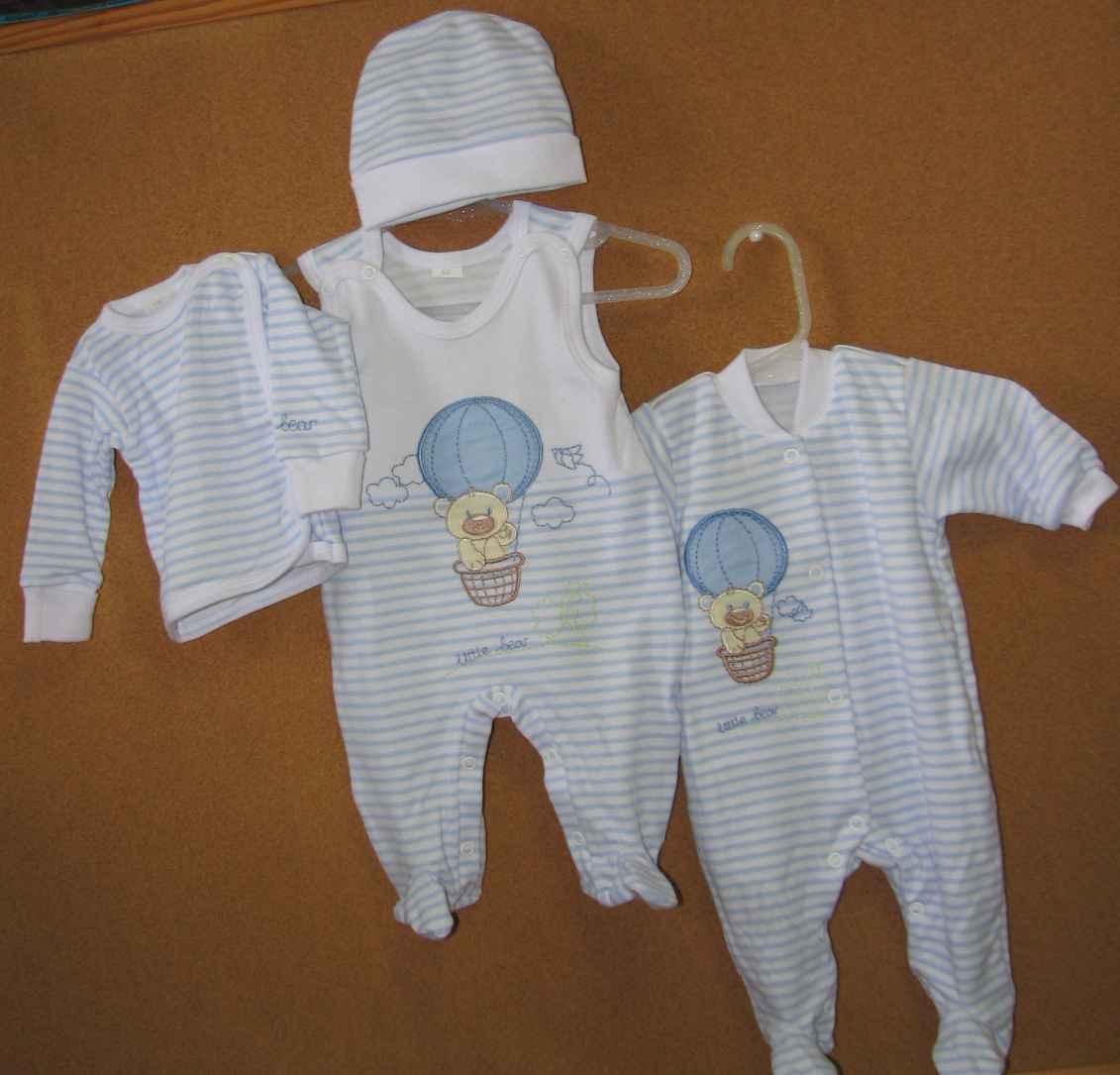 Komplet BA 4 dielny 56 blue modrá s bielou