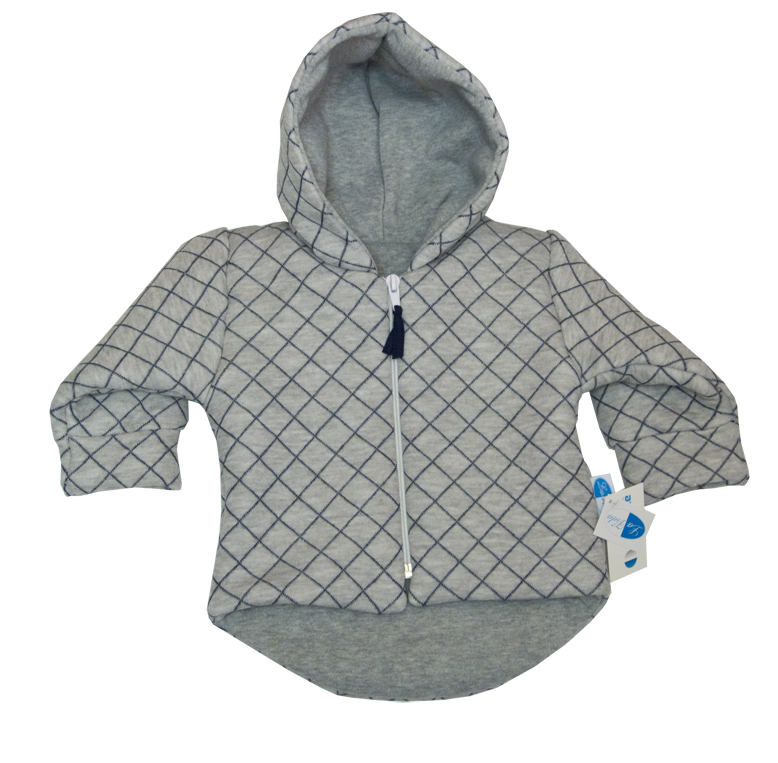 Kabát RB 850 grey šedý s kapucňou 92