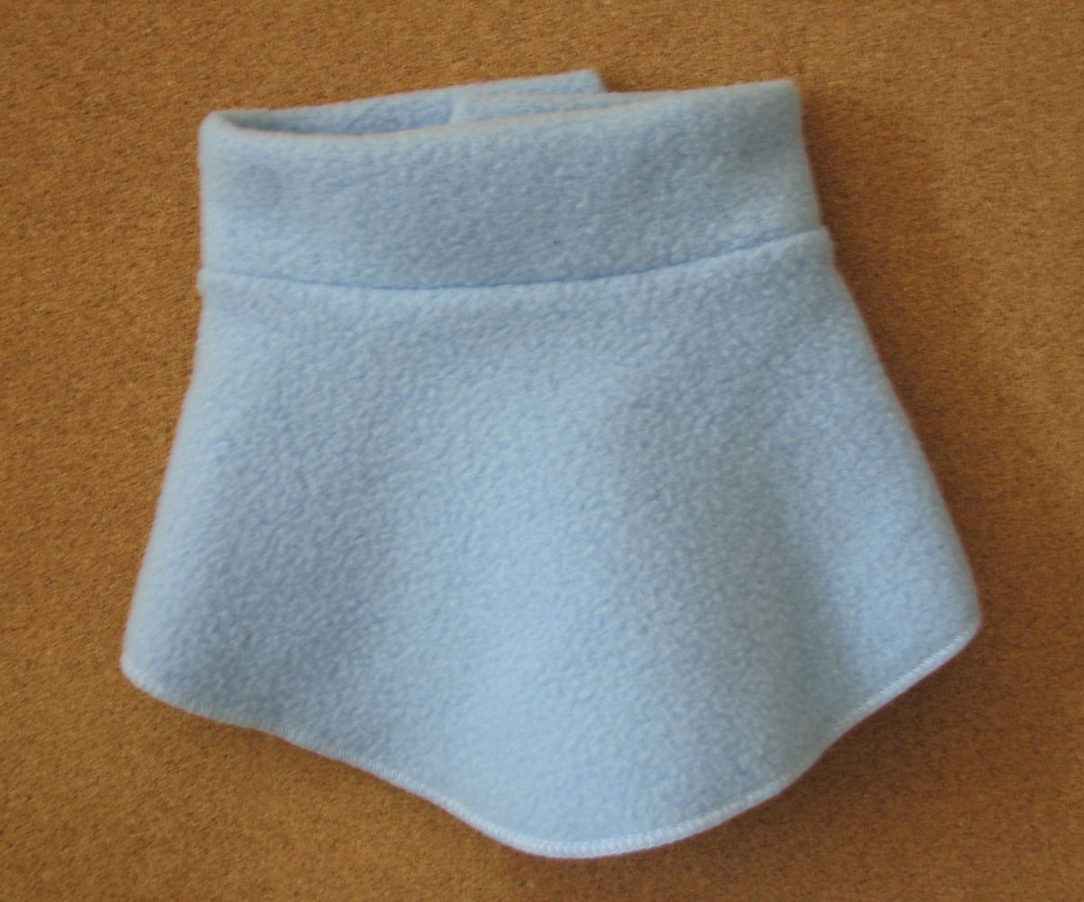 Šálik suchý zips fleece blue modrá