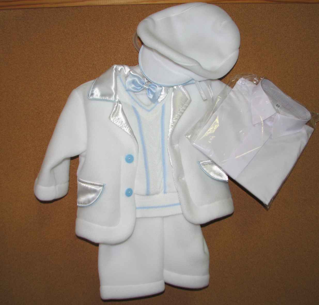 Komplet 6 dielny ND white biela s modrou Tadzio 62