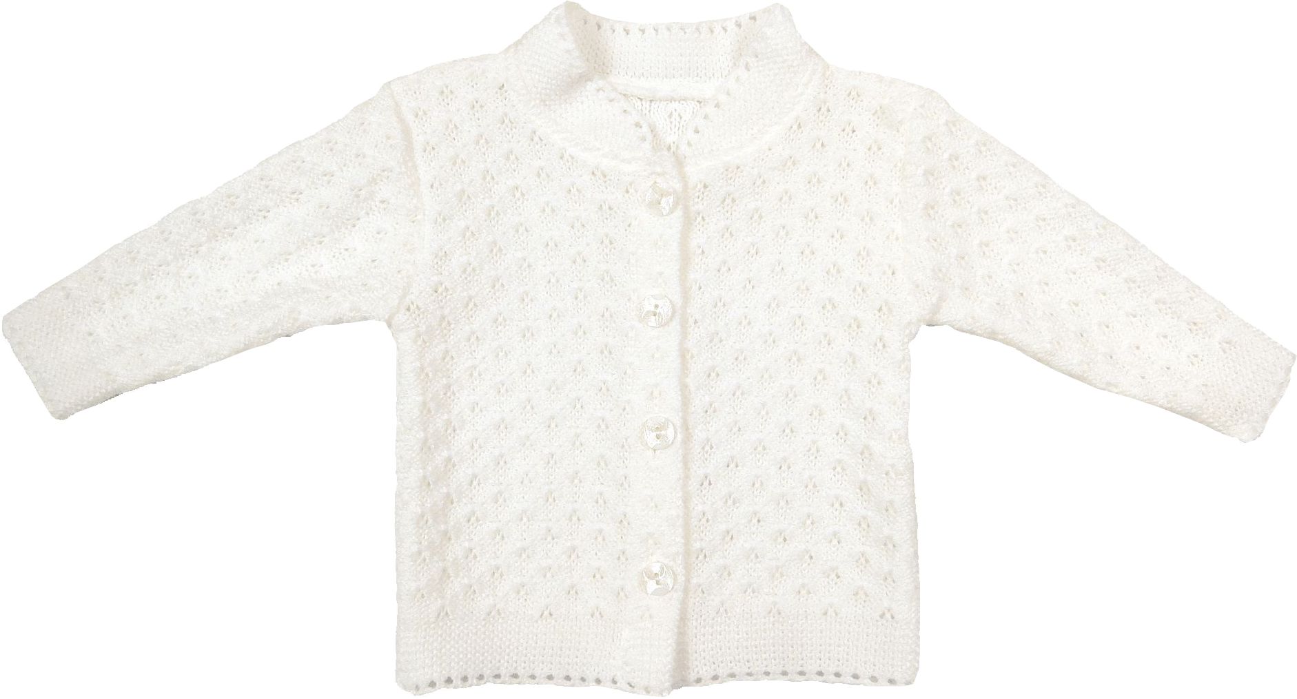 Svetrík JM 242 white biela na gombíky 116